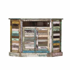 Made in Meubles Buffet<Buffet d'angle en bois coloré Ethnik