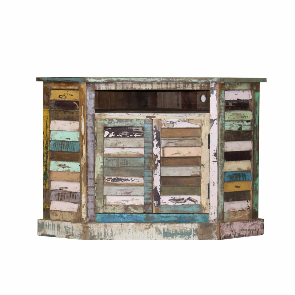 Made in Meubles Buffet<Buffet d'angle en bois coloré Ethnik