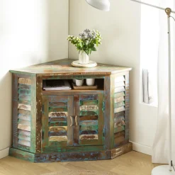 Made in Meubles Buffet<Buffet d'angle en bois coloré Ethnik