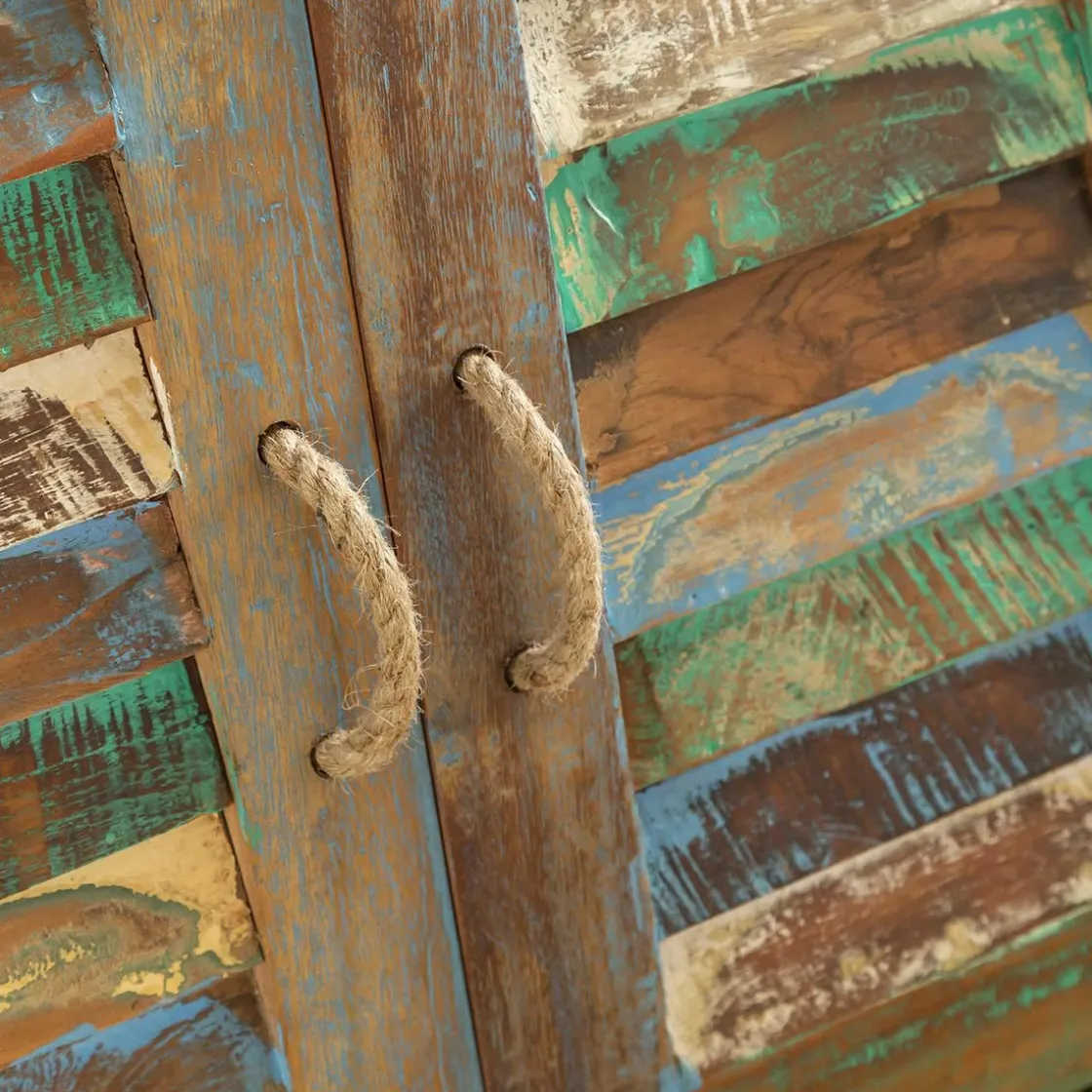 Made in Meubles Buffet<Buffet d'angle en bois coloré Ethnik