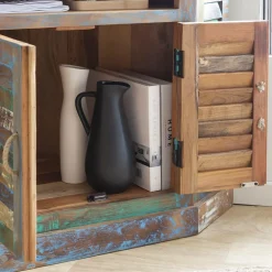 Made in Meubles Buffet<Buffet d'angle en bois coloré Ethnik