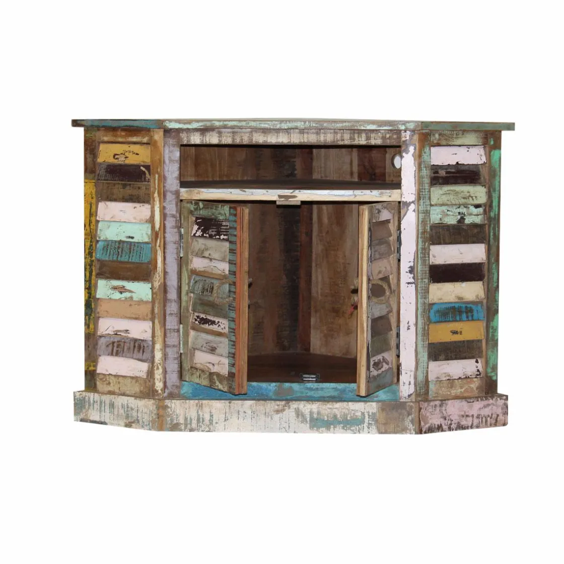 Made in Meubles Buffet<Buffet d'angle en bois coloré Ethnik