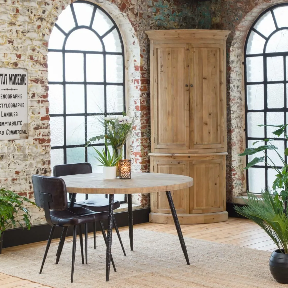 Made in Meubles Buffet<Buffet d'angle haut en bois recyclé Garance