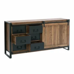 Made in Meubles Buffet<Buffet en bois d'acacia avec porte coulissante Havana