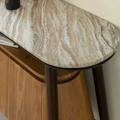 Made in Meubles Buffet<Buffet en bois d'acacia et marbre Simon