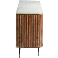 Made in Meubles Buffet<Buffet en bois d'acacia et marbre blanc Judith