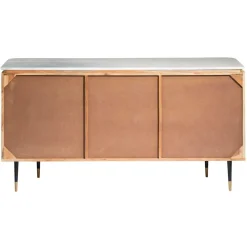 Made in Meubles Buffet<Buffet en bois d'acacia et marbre blanc Judith