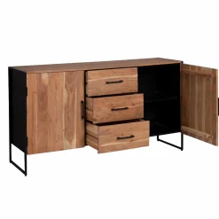 Made in Meubles Buffet<Buffet en bois d'acacia et métal Bosco