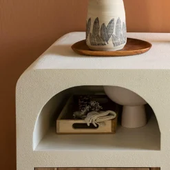 Made in Meubles Buffet<Buffet en bois d'acacia et bois effet béton Dalva