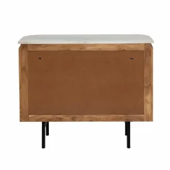 Made in Meubles Buffet<Buffet en bois d'acacia et en marbre blanc Rick