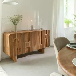 Made in Meubles Buffet|Meuble Sous Vasque<Buffet en bois d'acacia foncé Tilio