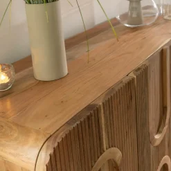 Made in Meubles Buffet|Meuble Sous Vasque<Buffet en bois d'acacia foncé Tilio