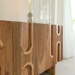 Made in Meubles Buffet|Meuble Sous Vasque<Buffet en bois d'acacia foncé Tilio