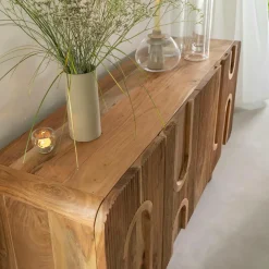 Made in Meubles Buffet|Meuble Sous Vasque<Buffet en bois d'acacia foncé Tilio