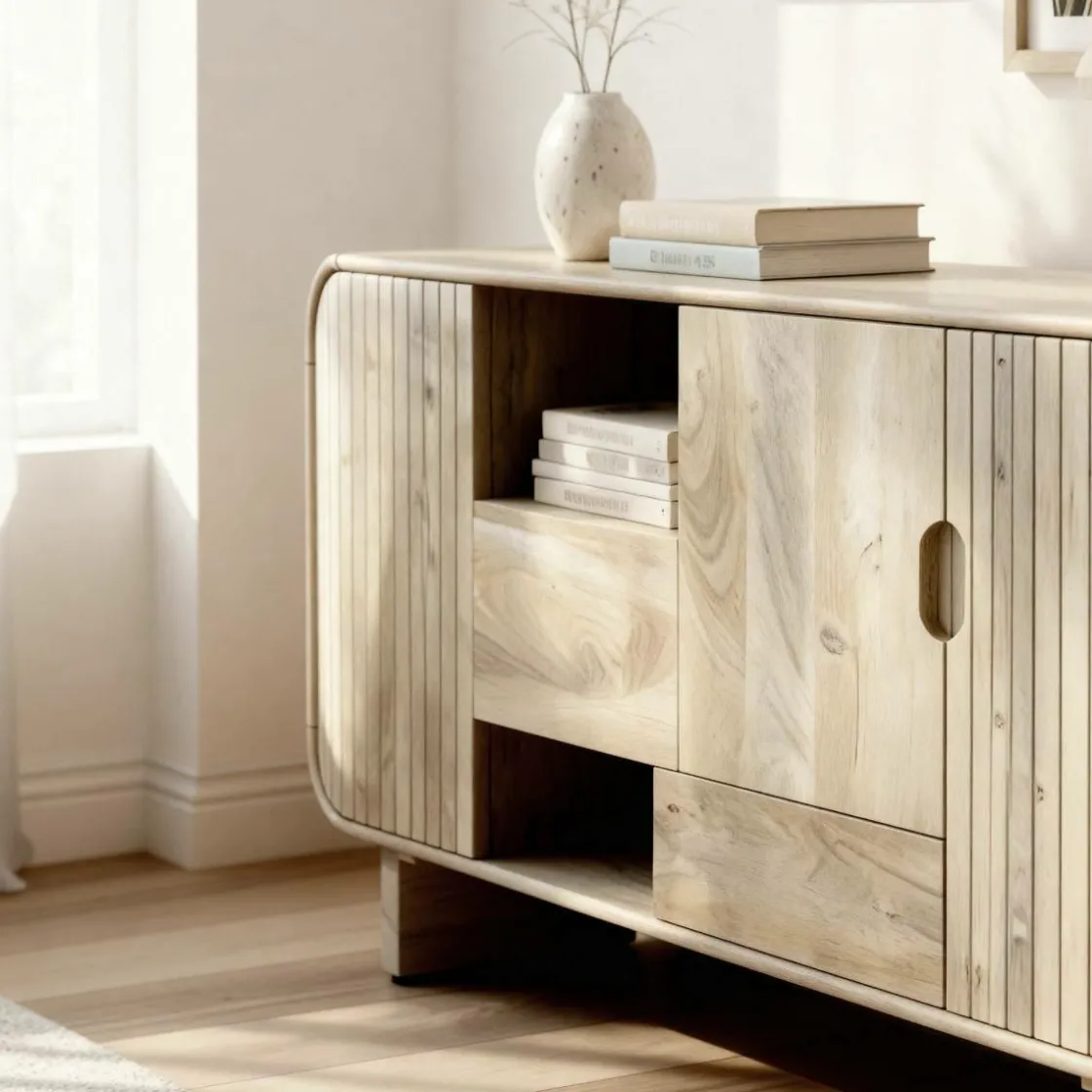 Made in Meubles Buffet<Buffet en bois de manguier clair Yoni