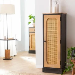 Made in Meubles Buffet<Buffet en bois de manguier et cannage Ezra