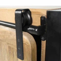 Made in Meubles Buffet<Buffet en bois de manguier avec porte coulissante New-York