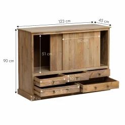 Made in Meubles Buffet<Buffet en bois de manguier Liora