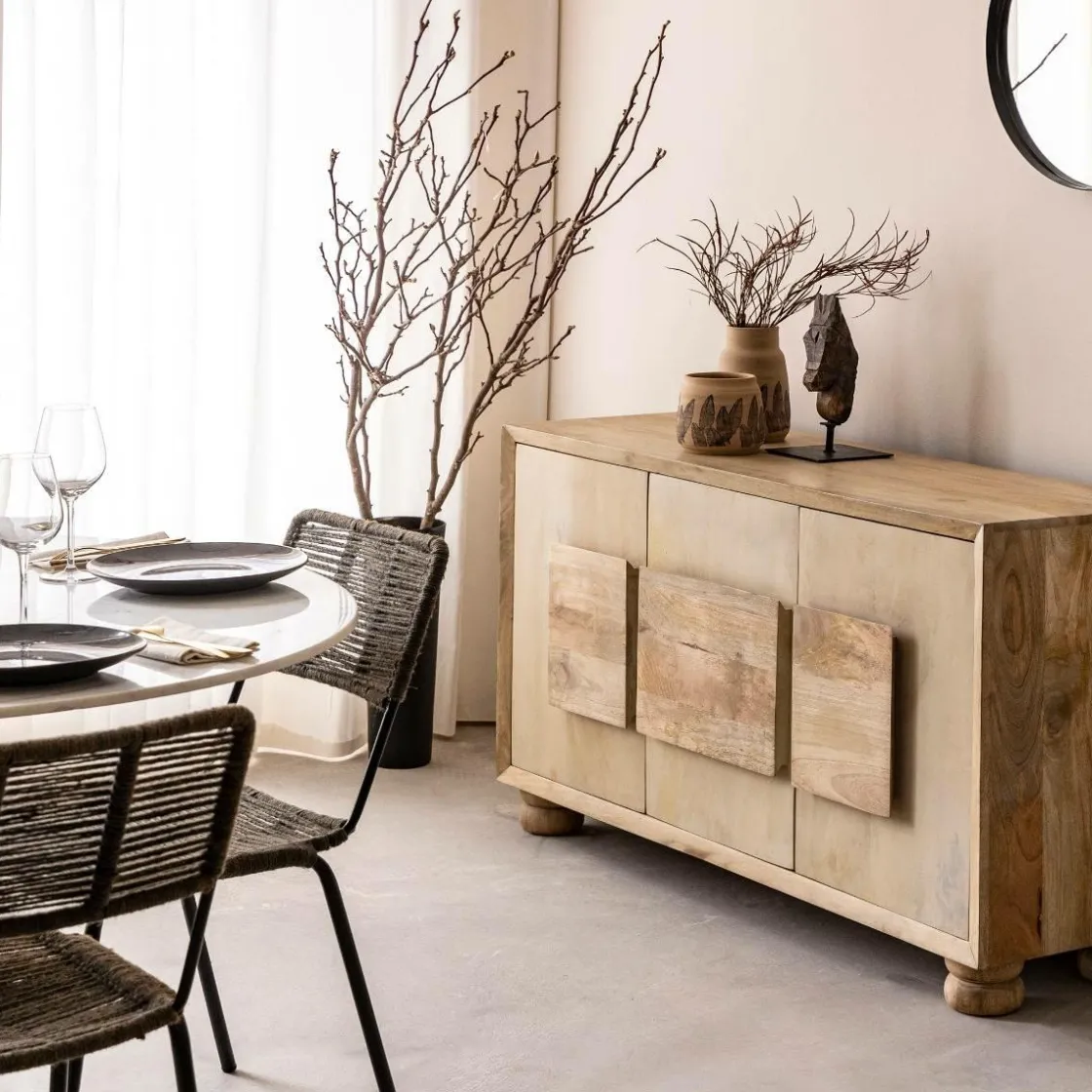 Made in Meubles Buffet<Buffet en bois de manguier Adara