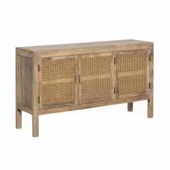 Made in Meubles Buffet<Buffet en bois de manguier et cannage Julietta