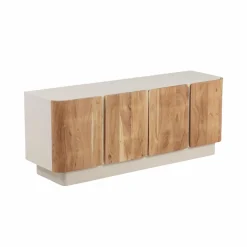 Made in Meubles Buffet<Buffet en bois de manguier blanchi et portes en acacia Mary