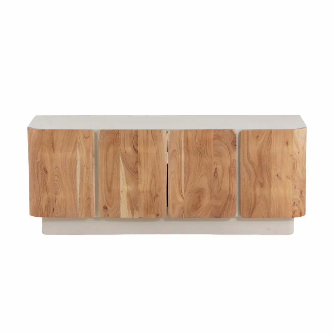 Made in Meubles Buffet<Buffet en bois de manguier blanchi et portes en acacia Mary