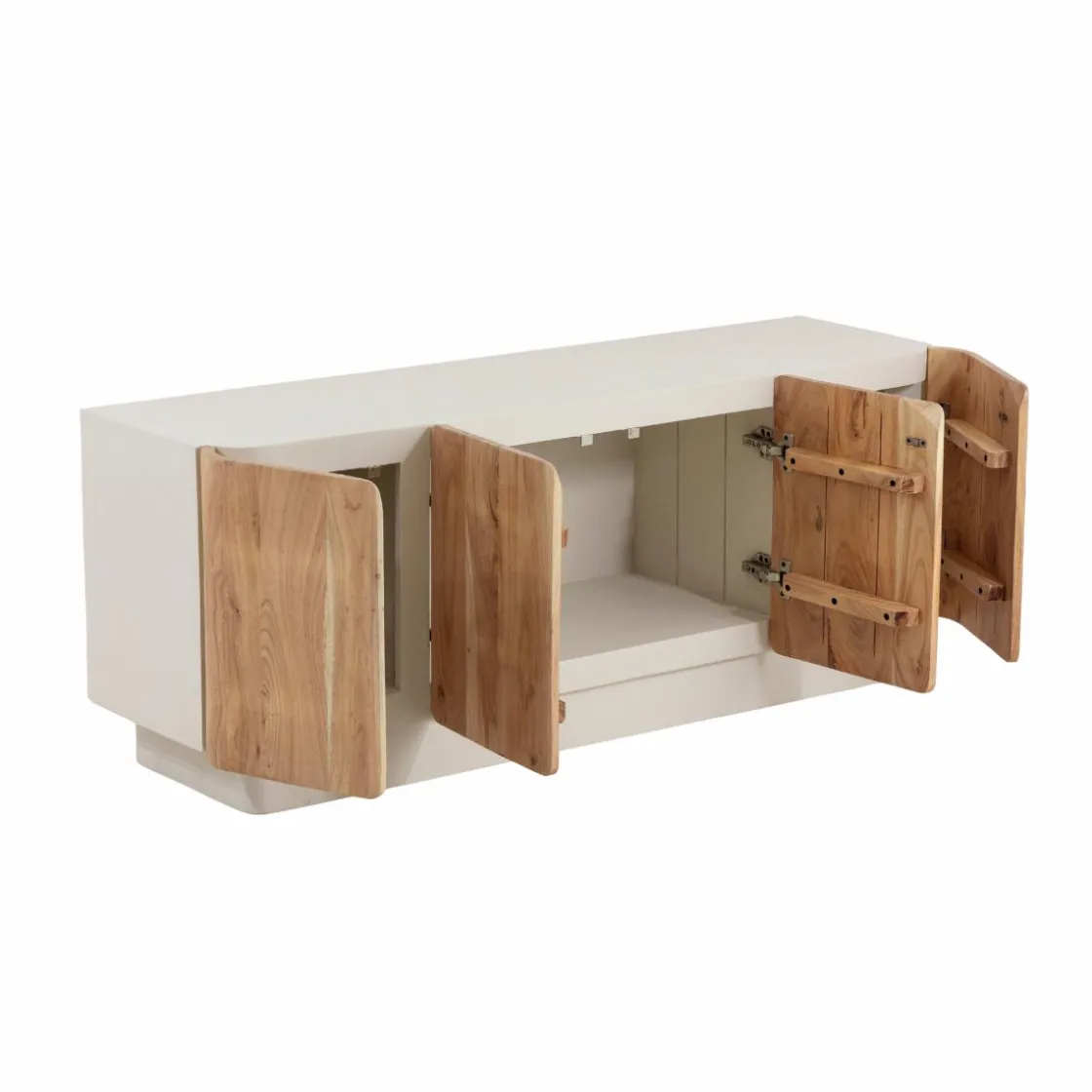 Made in Meubles Buffet<Buffet en bois de manguier blanchi et portes en acacia Mary
