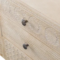 Made in Meubles Buffet<Buffet en bois de manguier blanchi Kamila