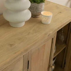 Made in Meubles Buffet|Meuble Sous Vasque<Buffet en bois de manguier blanchi Ronan