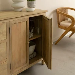 Made in Meubles Buffet|Meuble Sous Vasque<Buffet en bois de manguier blanchi Ronan