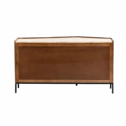 Made in Meubles Buffet<Buffet en bois de manguier et travertin Azure