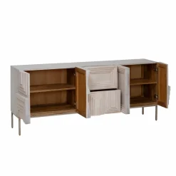 Made in Meubles Buffet<Buffet en bois de manguier blanchi Tristan