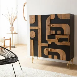 Made in Meubles Buffet<Buffet en bois de manguier et métal Colombine