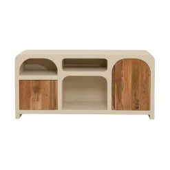 Made in Meubles Buffet<Buffet en bois effet béton et bois d'acacia Dalva