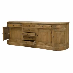 Made in Meubles Buffet<Buffet en bois recyclé 225 cm Garance