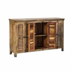 Made in Meubles Buffet<Buffet en bois recyclé 6 portes Aubin