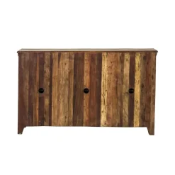 Made in Meubles Buffet<Buffet en bois recyclé 6 portes Aubin