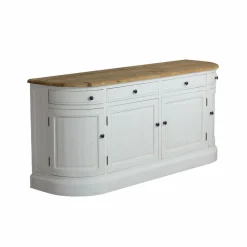 Made in Meubles Buffet<Buffet en bois recyclé blanchi 180 cm Garance