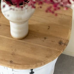 Made in Meubles Buffet<Buffet en bois recyclé blanchi 180 cm Garance