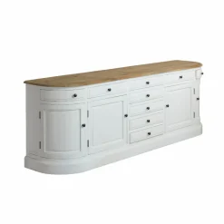 Made in Meubles Buffet<Buffet en bois recyclé blanchi 225 cm Garance