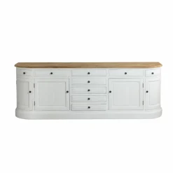 Made in Meubles Buffet<Buffet en bois recyclé blanchi 225 cm Garance