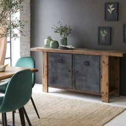 Made in Meubles Buffet<Buffet en bois recyclé et métal Hector