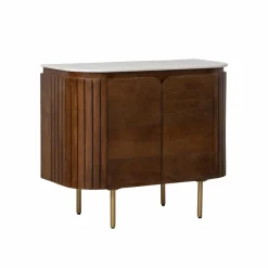 Made in Meubles Buffet<Buffet en marbre et bois de manguier Sienne