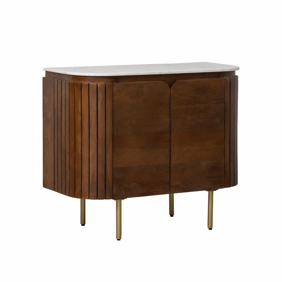 Made in Meubles Buffet<Buffet en marbre et bois de manguier Sienne