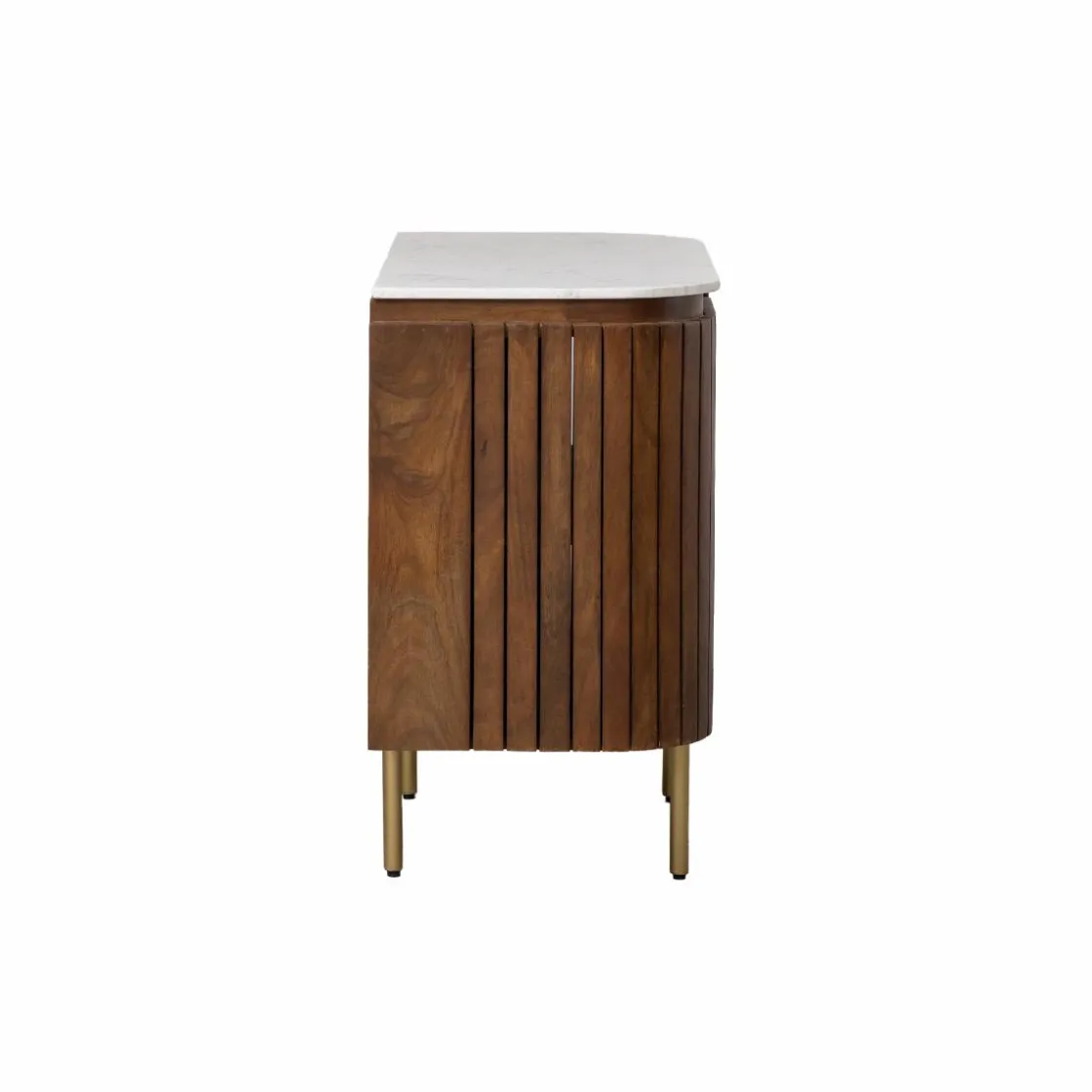 Made in Meubles Buffet<Buffet en marbre et bois de manguier Sienne