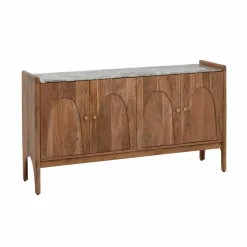 Made in Meubles Buffet<Buffet en marbre et bois d'acacia Calix