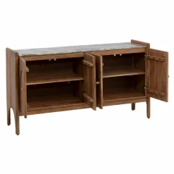 Made in Meubles Buffet<Buffet en marbre et bois d'acacia Calix