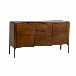 Made in Meubles Buffet<Buffet en marbre noir et bois de manguier Roch