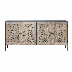 Made in Meubles Buffet<Buffet enfilade en bois de manguier blanchi Lila