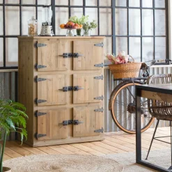 Made in Meubles Buffet<Buffet haut 6 portes Champêtre
